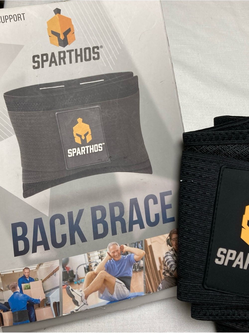 Black Back Brace - Support Waist Belt